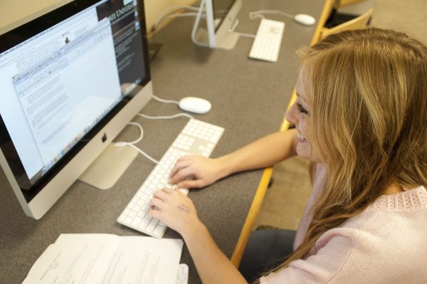 Student at Computer