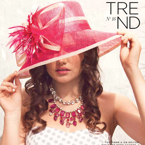 Trend Magazine cover of a woman and pink hat